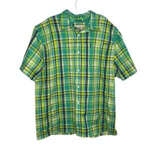 Pacific Trail Mens Shirt Size 2XL Plaid Short Sleeve Collared Button Down Shirt